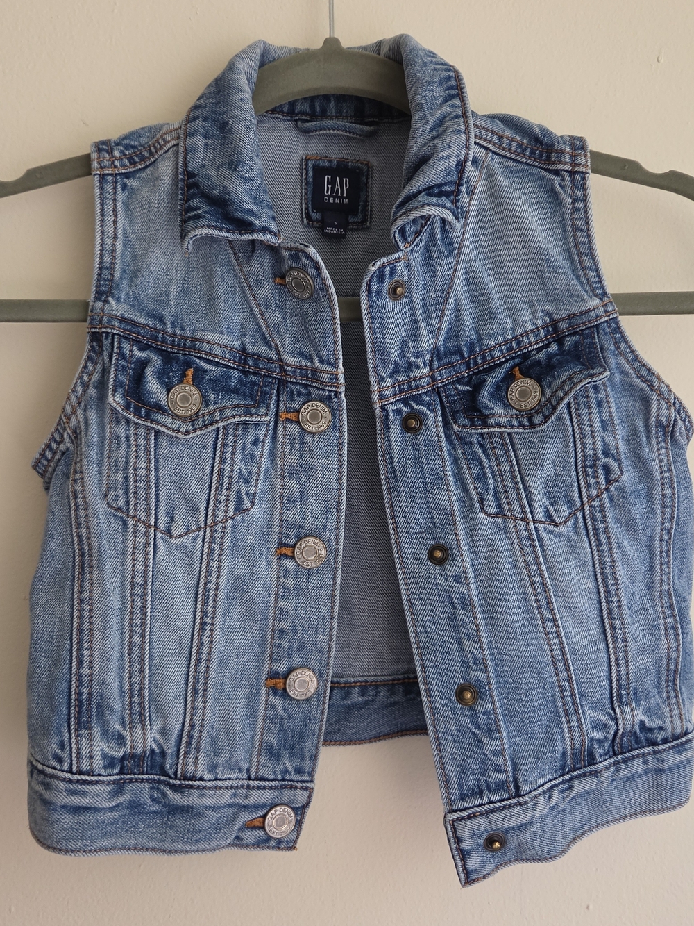 GAP Kids Light Blue Denim Vest Jacket